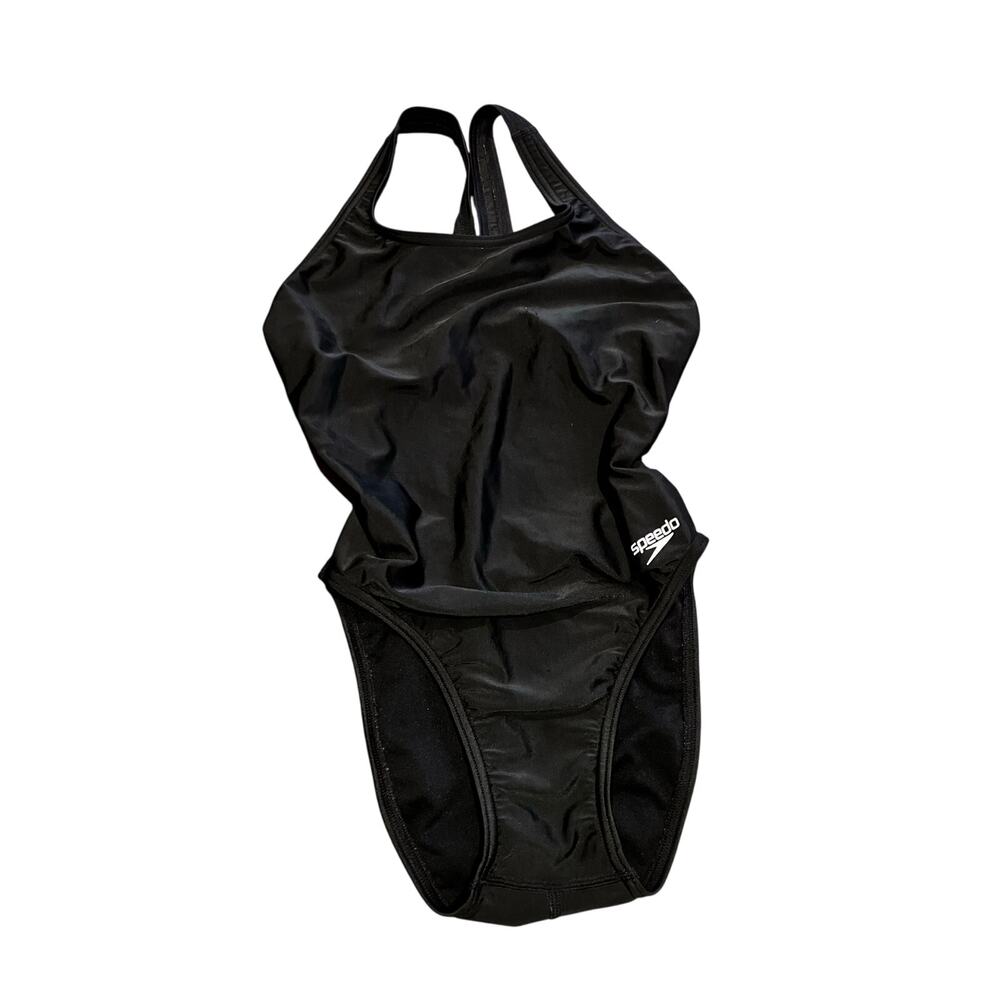 Speedo Pro LT Womens Black Racerback Swimsuit One Piece Sz‎ 30 Competition
